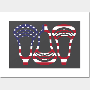 Lacrosse US Flag Head Trio Posters and Art